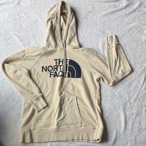 The North Face Beige Hoodie with Black Logo